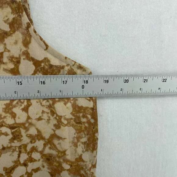 Gap Tank Top Women's M Brown Tie Dye Round Neck Relaxed Fit Sheer Lined Pullover - Picture 4 of 10